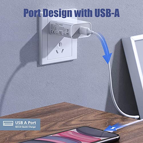 MCSWKEY Cargador USB, 2Pack Cargador de Celular USB Adaptador 5V 2A Enchufe de Pared, Cargador de Pared con 1 Puerto USB para iPhone XS/XR/XS MAX, Samsung, Google, HTC, LG, Tablet, Otros Dispositivos